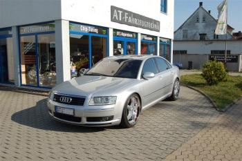 ATF-Tuning Audi A8: Tieferlegung, Hauseigene Auspuffanlage, 10,0x22" mit 255/30-22